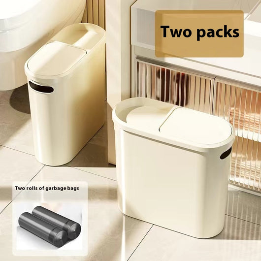 Basurero Compacto con Tapa para Baño - Contenedor de Almacenamiento Estrecho - Image 10