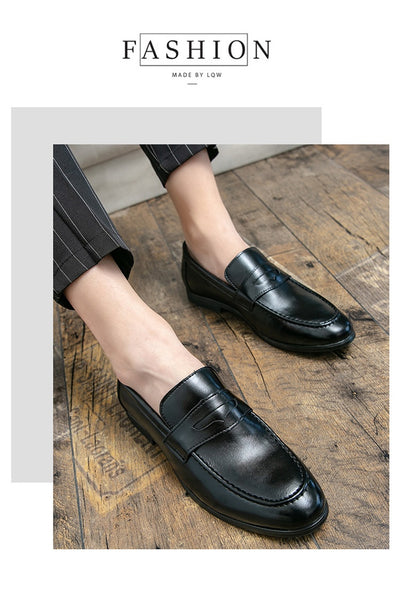 Zapatos de Cuero Minimalistas Punta Afilada Estilo Británico - Image 12