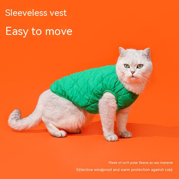 Chaleco de Polar Térmico para Gatos - Ropa de Abrigo Invierno
