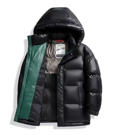 Chaqueta de Plumón Invierno Hombre con Grafeno - Abrigo Térmico Impermeable Negro y Dorado - Image 14