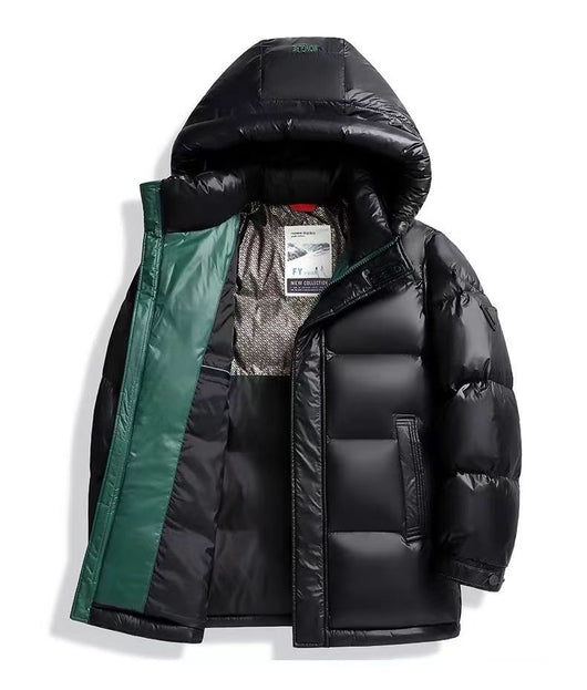Chaqueta de Plumón Invierno Hombre con Grafeno - Abrigo Térmico Impermeable Negro y Dorado - Image 14
