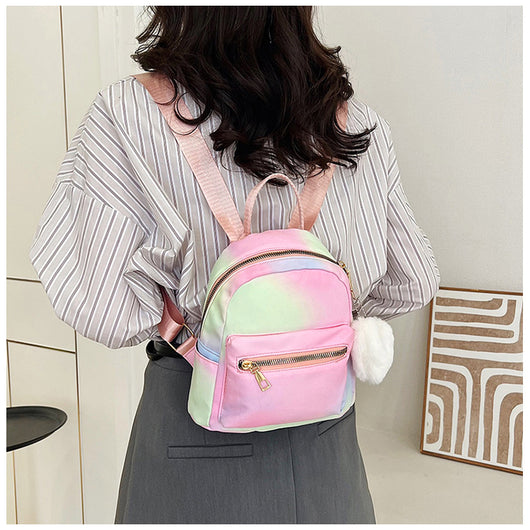 Mochila Casual de Gran Capacidad en Colores Pastel con Textura Nylon - Image 30