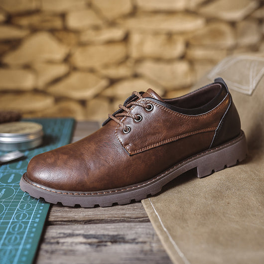 Zapatos Casuales de Cuero Estilo Británico Retro para Hombre - Image 6