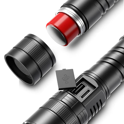 Linterna LED Camping Recargable USB con Pantalla Digital de Zoom - Image 3