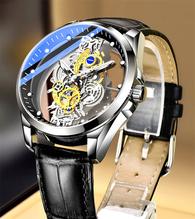 Reloj Automático Esqueleto Dorado de Lujo para Hombre - Image 27