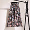 Falda Bohemia Floral de Gasa Estampada Largo Medio