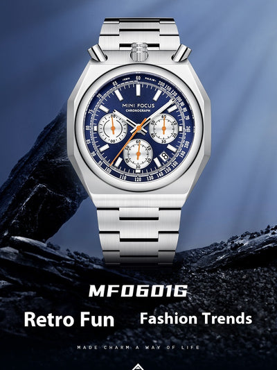 Reloj de Pulsera Multifunción Retro con Correa de Acero Inoxidable - Image 9