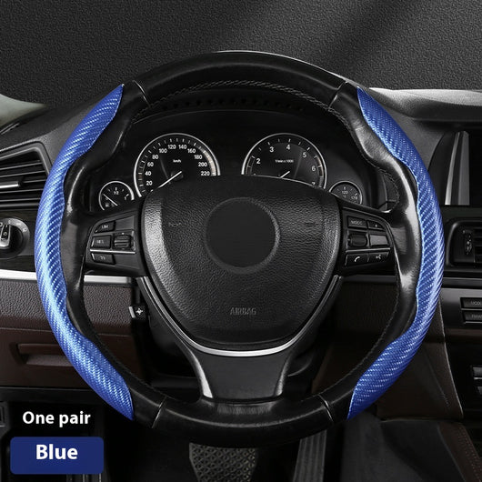 Funda para Volante de Gamuza Absorbente con Patrón Fibra de Carbono - Image 7