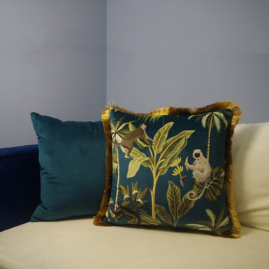 Almohada Decorativa Retro Verde y Dorado - Image 7