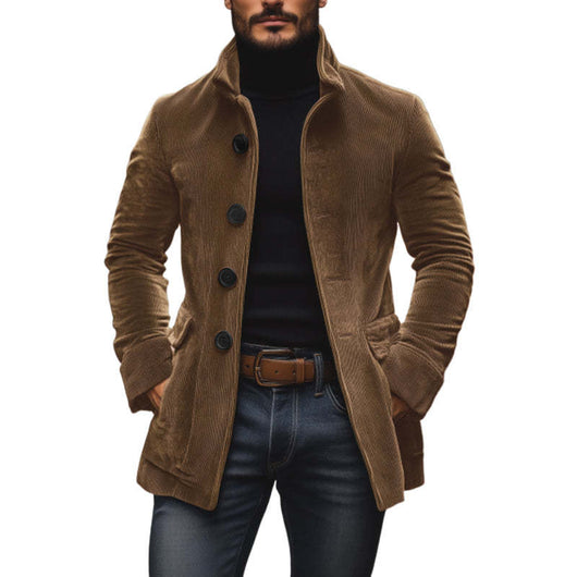 Abrigo Casual para Hombre con Cuello Alto - Estilo Blazer de Invierno - Image 4