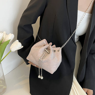 Bolso Bandolera Diagonal con Cadena de Diamantes - Image 10