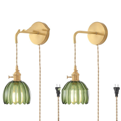 Lámpara Colgante Retro Japonesa Cobre y Vidrio Ámbar - Image 15