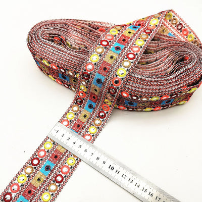 Cinta de Encaje Bordado Lente Estilo Étnico para Accesorios DIY - Image 2