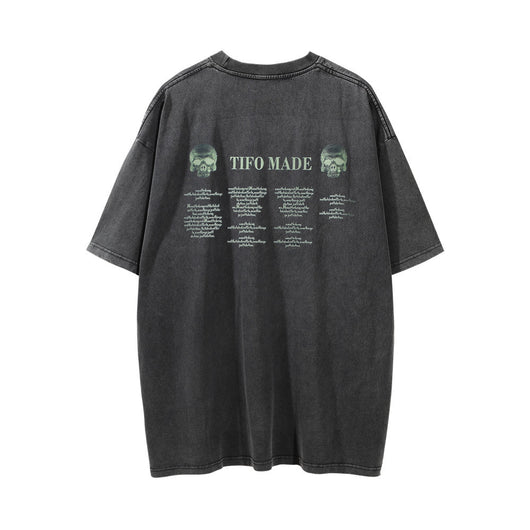 Camiseta Manga Corta con Estampado Calavera para Hombre - Image 2