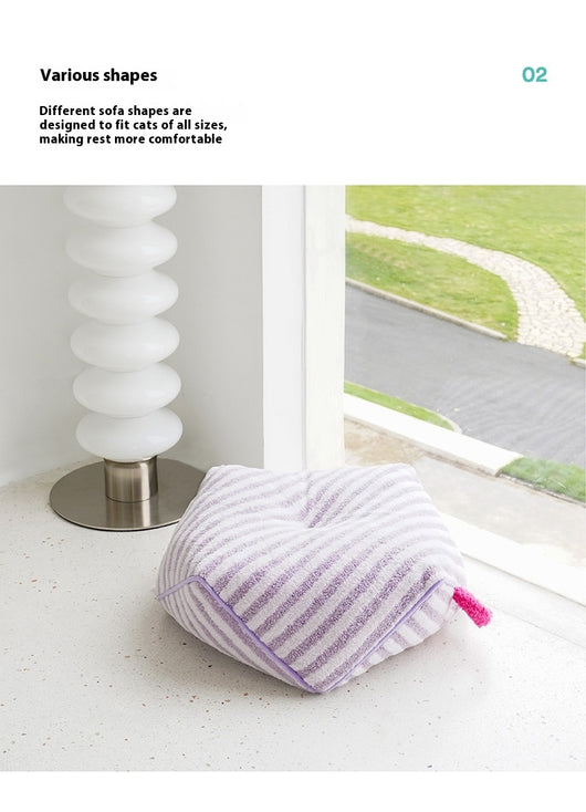 Cama Térmica para Mascotas de Rayas - Cómoda en Todas las Estaciones con Funda Lavable - Image 18