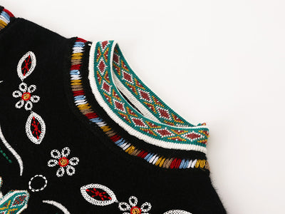 Suéter Mujer Étnico Retro con Textura Tridimensional - Image 15