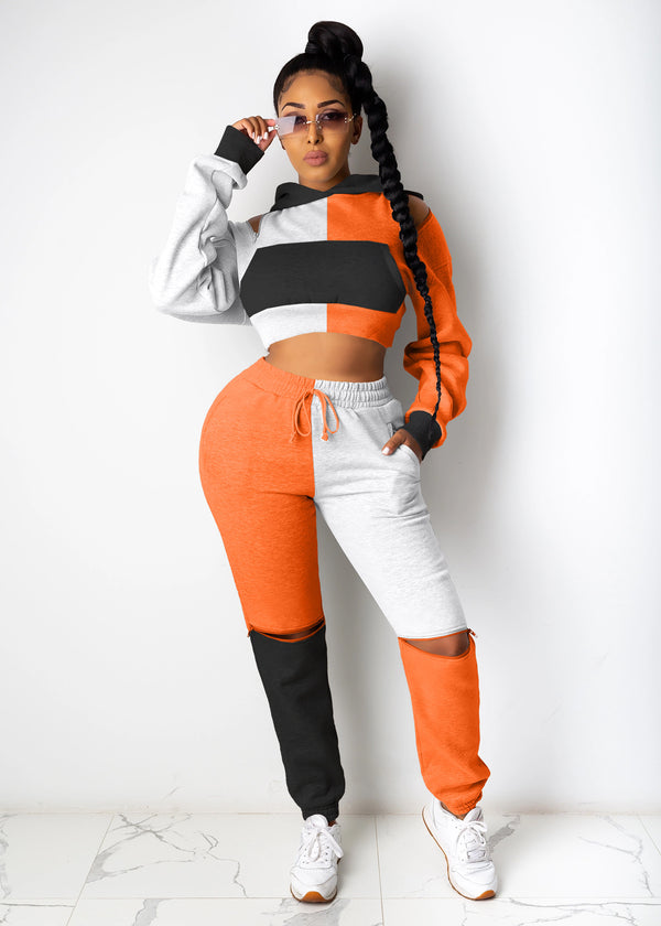 Conjunto Deportivo de Dos Piezas con Cierre y Costuras Decorativas - Image 2