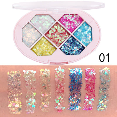 Paleta de Sombras Glitter de Siete Colores - Acabado Brillante Profesional - Image 10