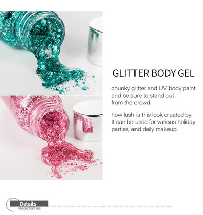 Gel Glitter Multiuso para Uñas, Cabello, Cuerpo y Rostro - Lentejuelas Sueltas Festival - Image 25