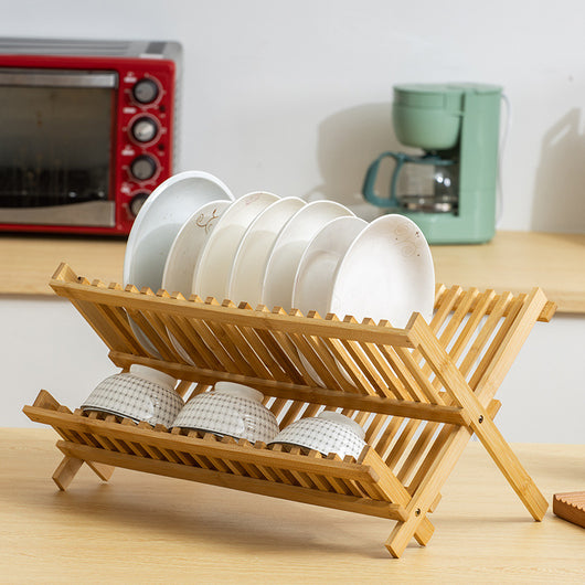 Escurridor de Platos Doble de Bambú con Ventilación - Image 10