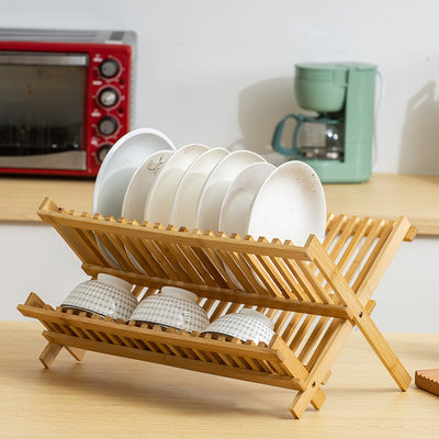 Escurridor de Platos Doble de Bambú con Ventilación - Image 15