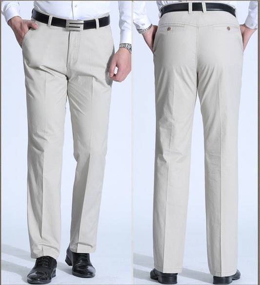 Pantalones de Cintura Alta para Hombre Maduro - Corte Recto Clásico - Image 2