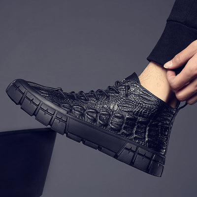 Zapatos Casuales de Cuero para Hombre - Estilo Alto y Medio - Image 13