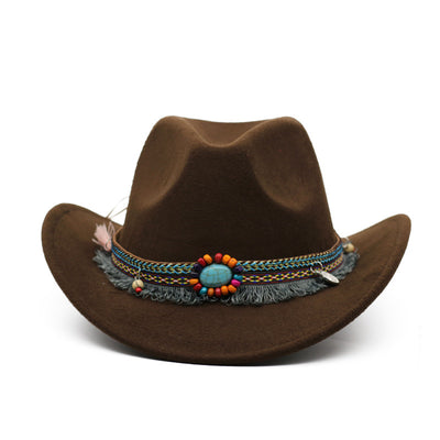 Sombreros Vaquero de Fieltro Enrollado Unisex - Image 6