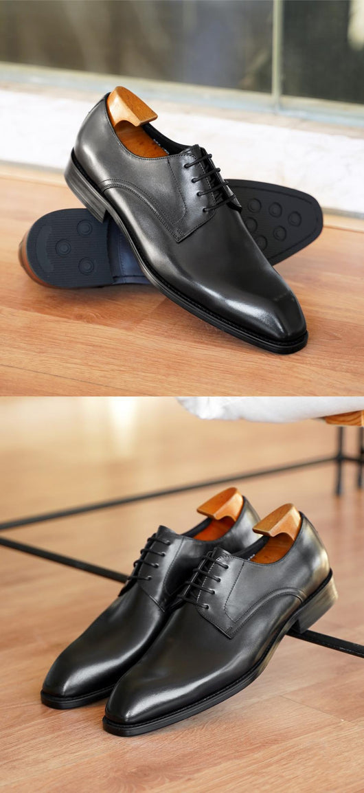 Zapatos de Cuero Vintage con Punta Cuadrada para Hombre - Image 22