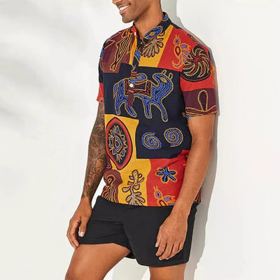 Camisa Estampada Oracle Estilo Europeo y Americano para Hombre - Image 9