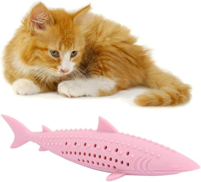 Juguete Interactivo de Silicona para Gatos - Forma de Pez con Hierba Gatera y Limpiador de Dientes - Image 7