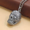Dije Calavera de Plata Esterlina 925 con Circón Blanco