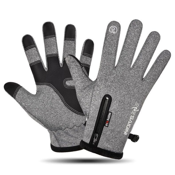 Guantes de Invierno para Hombre con Pantalla Táctil, Cierre de Cremallera e Impermeables