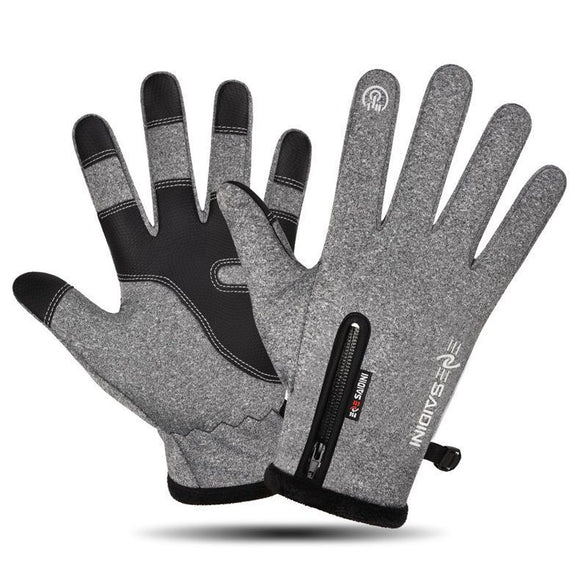 Guantes de Invierno para Hombre con Pantalla Táctil, Cierre de Cremallera e Impermeables