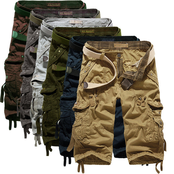 Pantalones Cortos Cargo con Múltiples Bolsillos para Playa