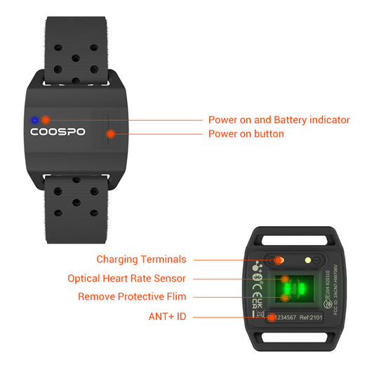 Brazalete Deportivo Impermeable con Monitor de Frecuencia Cardíaca para Ciclismo - Image 3