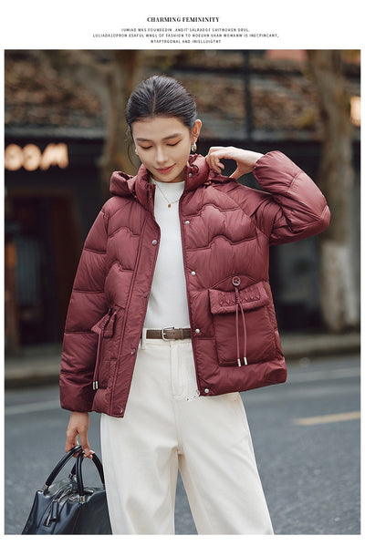 Abrigo de Algodón Acolchado con Capucha para Mujer Adulta - Image 18