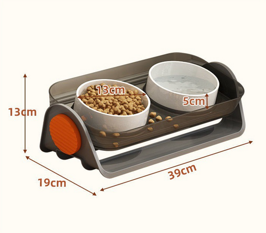 Comedero y Bebedero Elevado para Gatos con Tallo de Cerámica - Image 9