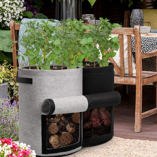 Maceta de Tela con Tapa para Cultivo de Plantas