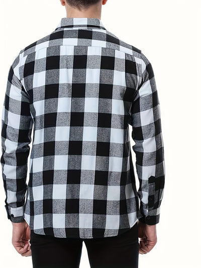 Camisa de Manga Larga con Solapa Elegante para Hombre - Image 46