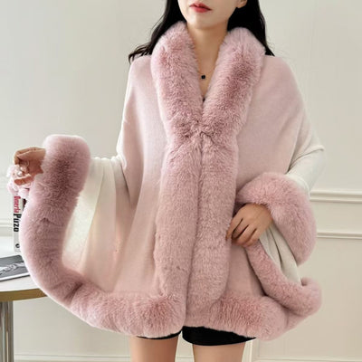 Cardigan de Invierno con Cuello de Pelaje para Mujer - Image 3