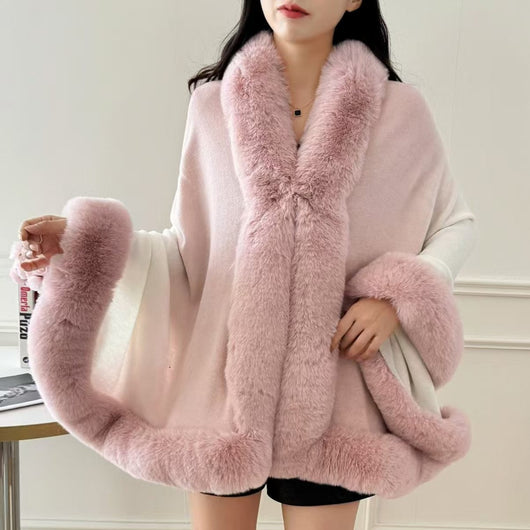 Cardigan de Invierno con Cuello de Pelaje para Mujer - Image 3