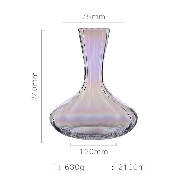 Juego de Copas para Vino con Vertedor de Cristal