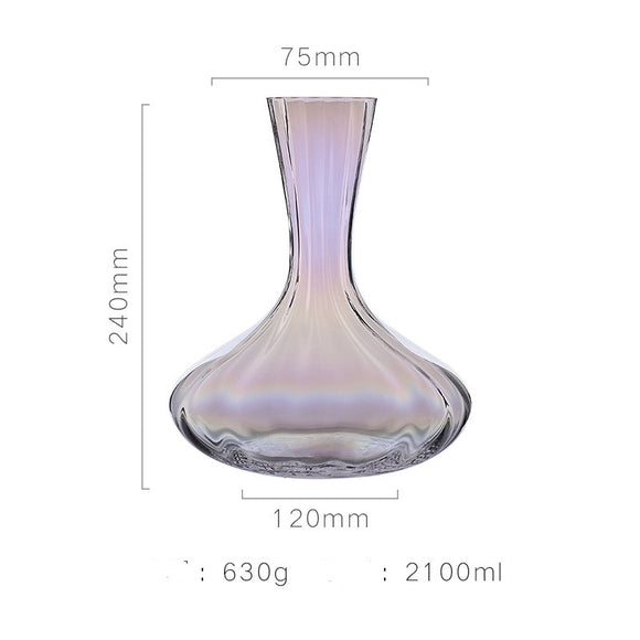 Juego de Copas para Vino con Vertedor de Cristal