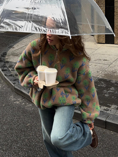 Sudadera con Capucha y Cierre Medio de Felpa Jacquard - Image 21