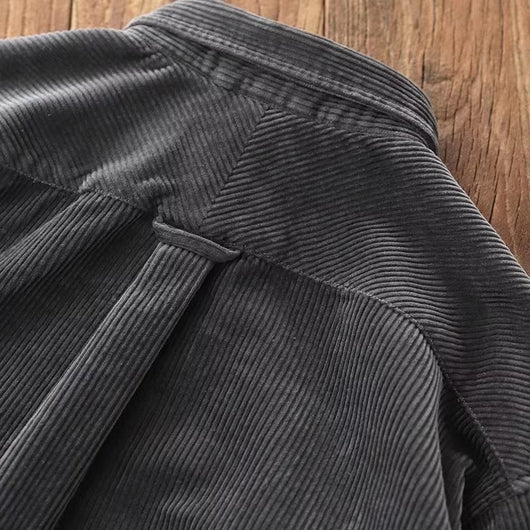 Camisa Cargo Vintage de Pana Suelta para Hombre - Image 10