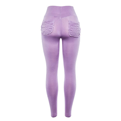 Pantalones de Chándal Entallados Realzadores de Cadera con Pliegues para Mujer - Image 8