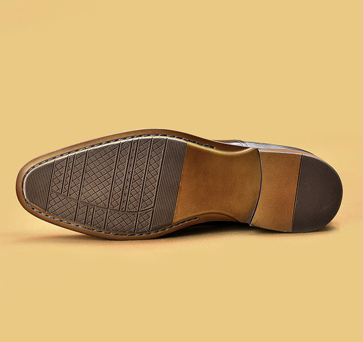 Botas de Cuero Genuino con Punta Inglesa para Hombre - Calzado Formal Ejecutivo Marrón - Image 8