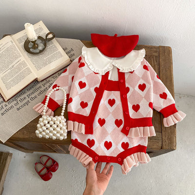 Abrigo Tejido de Manga Larga con Detalles de Corazón para Bebé Niña - Colección Otoño - Image 22