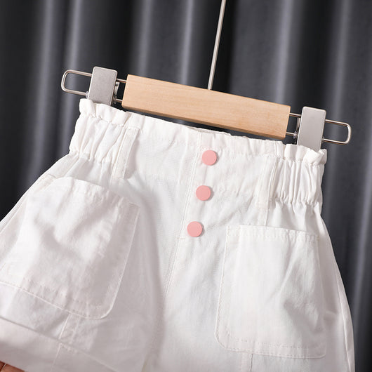 Shorts Blancos Estilo Coreano para Niño - Versátil y Moderno - Image 15